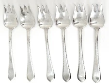 Gorham Old London-Engraved Sterling Silver Ice Cream Forks Set 6