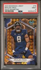 2023 BOWMAN UNIVERSITY BEST GOLD GEOMETRIC #76 BRALEN TRICE 27/50 PSA 9