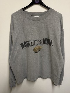 Nike Bad Things Man Vintage Pullover Football Grau Gr.XL 90s Retro
