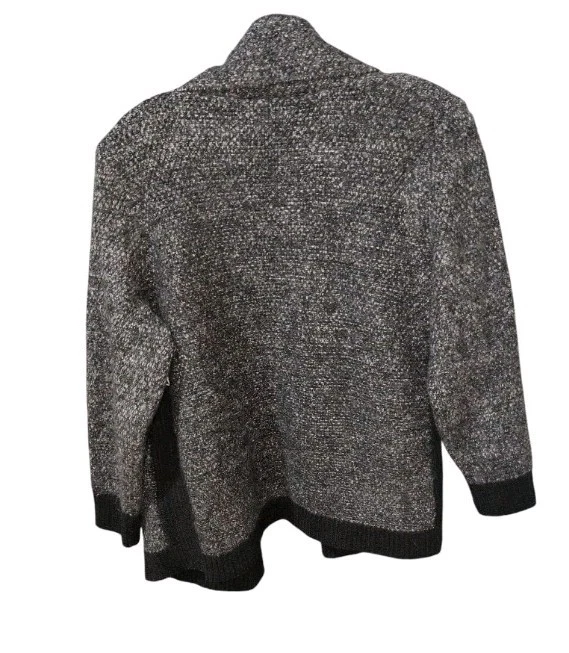 Northern Reflections Cardigan Women's 2 XL Gray/Black Open-Front Knit Sweater - Image 3 of 4