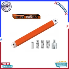 Offset Extension Wrench, Zero Degree Ratchet Extension Set 1/2" 1/4" 3/8" Orange