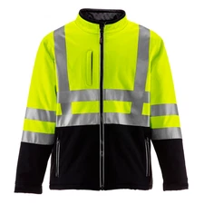 RefrigiWear HiVis Insulated Softshell Jacket - High-Visibility, Warm Work Coat,