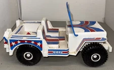 White Jeep Wrangler  EMPIRE Toys 1970s Fits 12"GI-JOE L@@K Rare Color Combo