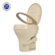 Residential Height Camper RV Toilet Gravity Flush Soft Close Seat SEAFLO Foot