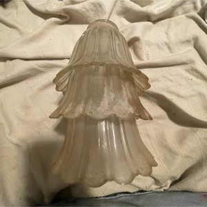 Clear Frosted Glass Bell Lamp Shade Replacement, E26 Base, Adults