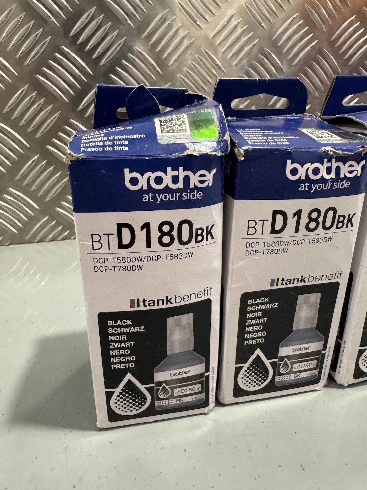 3x Bottles of Genuine Brother BTD180BK Black Ink Bottle Brand New Exp 2028 2