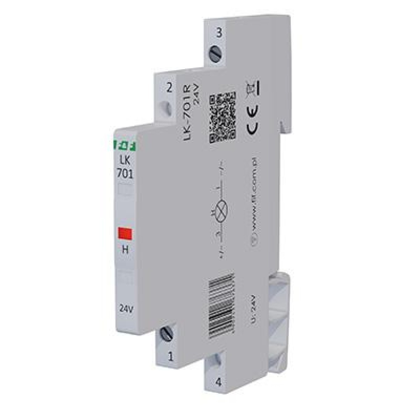 Module Light 1 Phase Red LED Slim 1/2 Module LK-701R