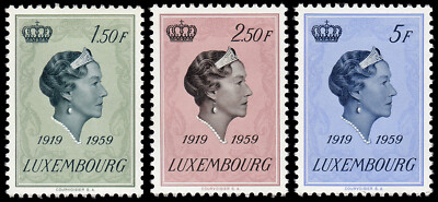 Luxemburgo 559/61 1959 40 aniv. del advenimiento de la gran duquesa Charlotte MN