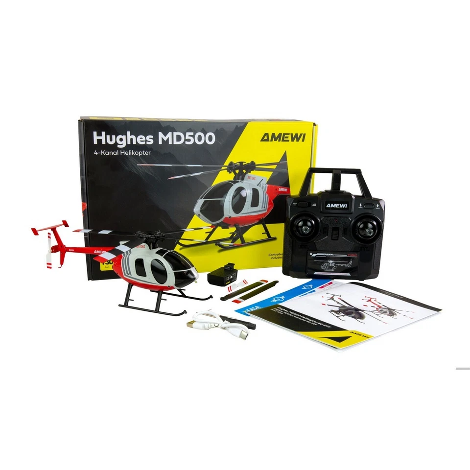 Amewi 25354 Hughes MD500 Helikopter Militär 4-Kanal 6G RTF Zivil - Bild 2 von 4