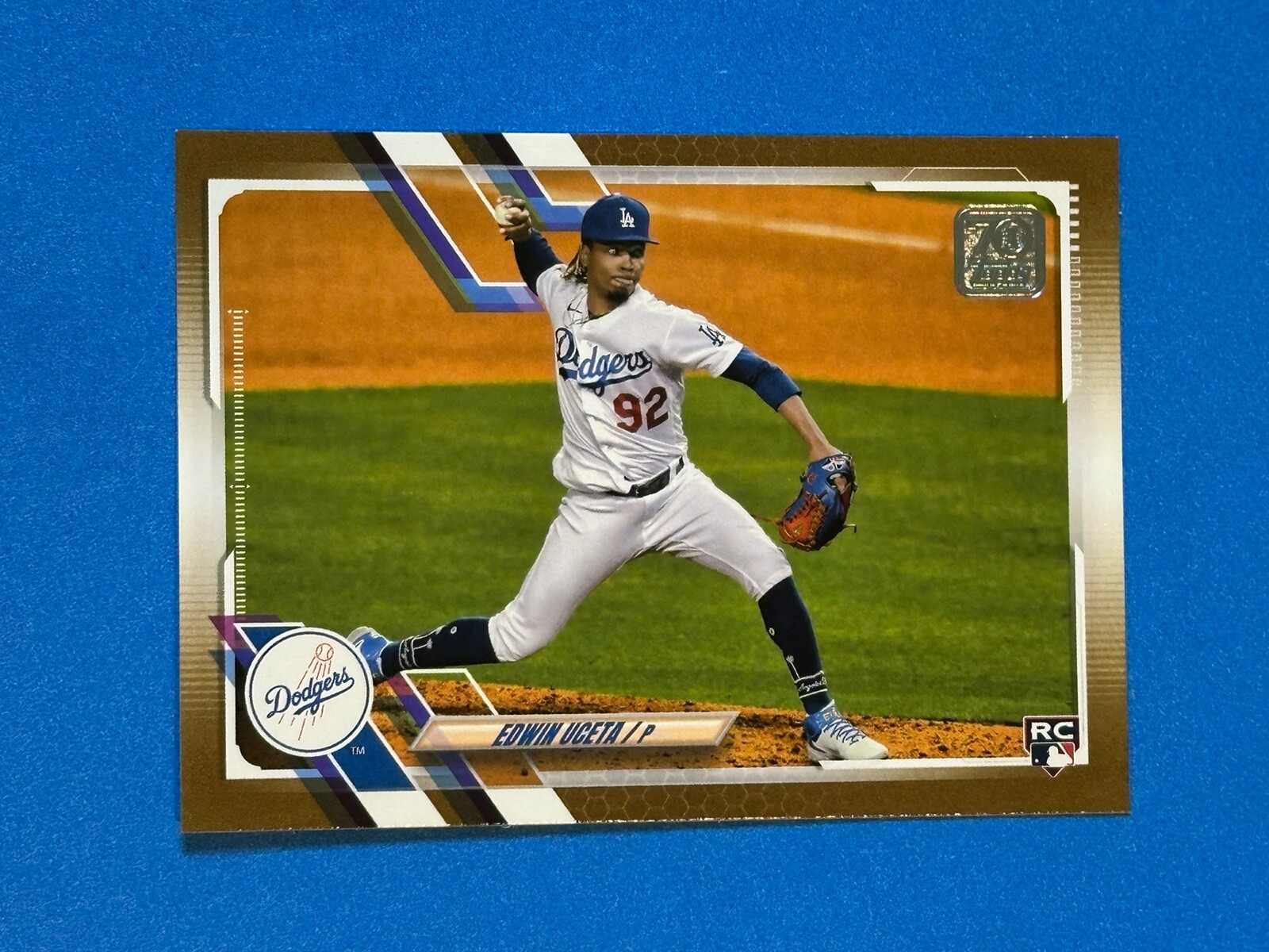 2021 Topps Update Edwin Uceta Rookie 1643/2021 Gold #US162 LA Dodgers RC