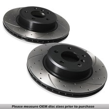 FRONT DRILLED GROOVED 330MM BRAKE DISCS FOR BMW 5 SERIES F10 F11 09-17