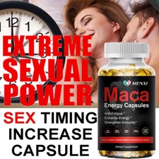 Male Enhancing 120 Capsules Maca Root 10000mg, Ashwagandha,Panax Ginseng Extract