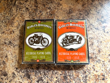 2 - Harley Davidson Motorcycles Historical Playing Cards 1997 Vintage Sealed
