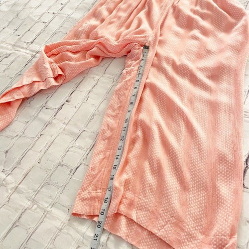 Anthropologie Maeve Pink Dotted Textured Nell Wide Leg Sheer Culottes Small Boho - Picture 7 of 11
