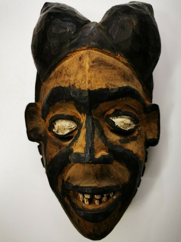 Old Antique Wooden Fine Punu Shaman Mask from Gabon Tribal Art African Rare 27cm - Picture 6 of 9