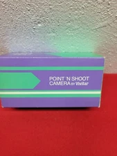 Vintage Avon Point 'N Shoot 110 Camera by Vivitar 1987 Purple Teal With Case.