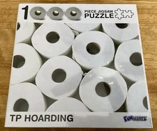 FUNWARES Toilet Paper Hoarding Jigsaw Puzzle, 1000 Pieces, New, Sealed Box