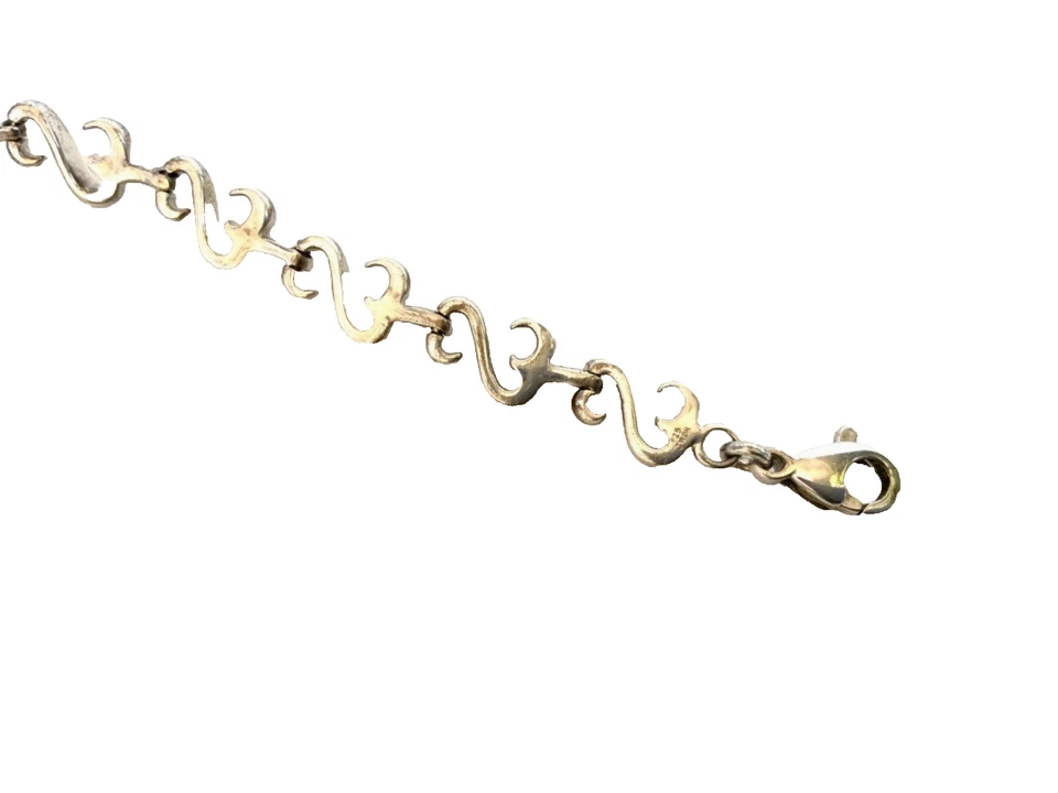 "Brazalete Jane Seymour JWBR plata esterlina corazones abiertos lisos vinculados 925 7""" Foto 3 de 4