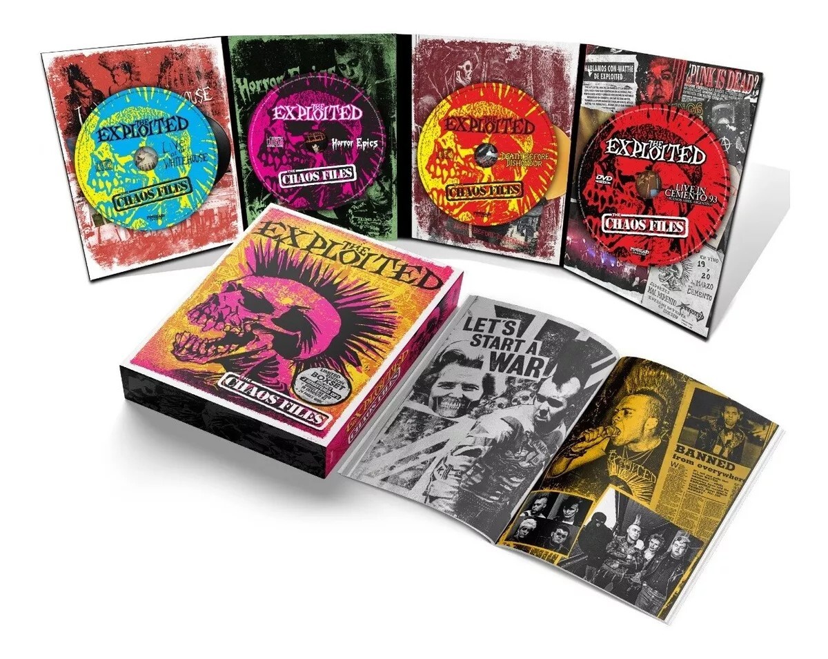 BOX SET 3 CD + DVD + BOOK THE EXPLOITED THE CHAOS FILES BRAND NEW