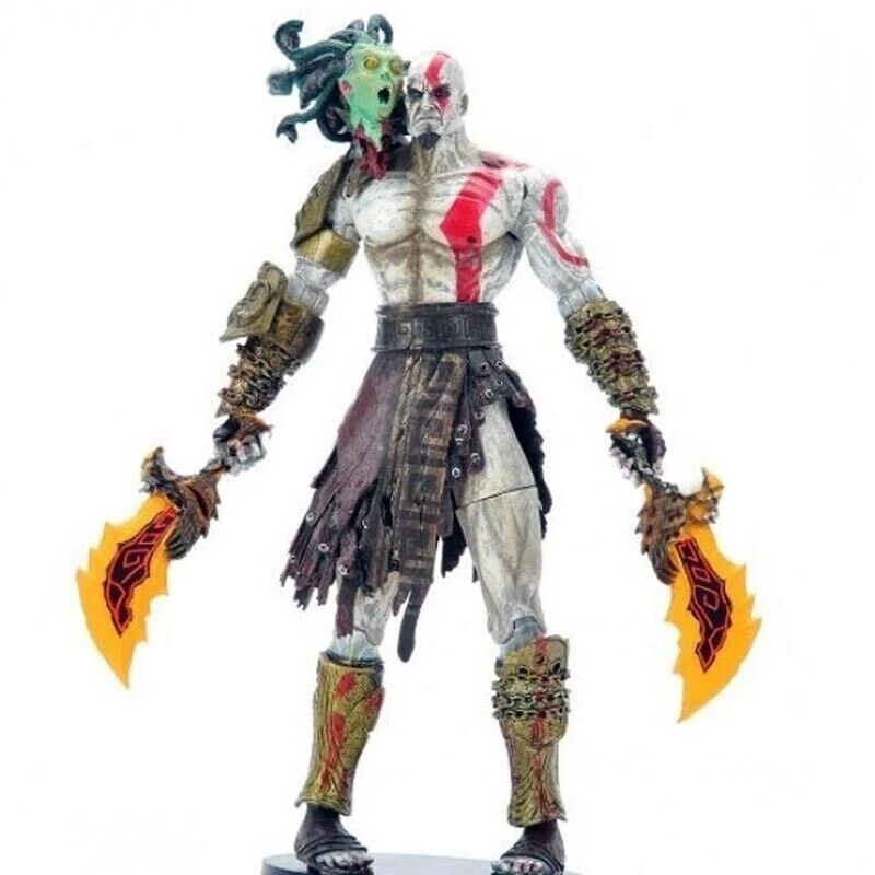 Neca God of War Kratos Golden Fleece Armadura Cabeza de Medusa 7" Juego Figura de Acción Juguete Foto 3 de 4