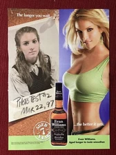 Evan Williams Kentucky Whiskey Sexy Woman Print Ad - Great To Frame!