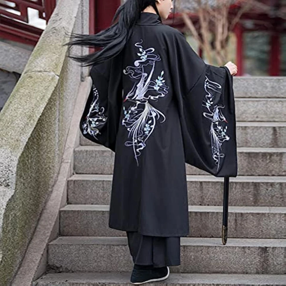 Unisex Antiguo Chino Hanfu Disfraz Largo Seeve Vestido Tradicional Budista Foto 4 de 4