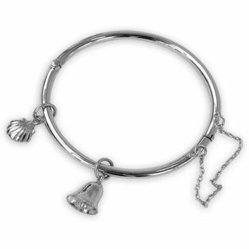 Bracciali di bigiotteria d'argento in conchiglia