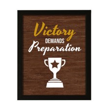 Victory Demands Preparation, Framed Print Inspirational - Wall Art