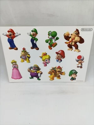 Sticker 12 personnages Mario Luigi Yoshi donkey Kong de 2011 Neuf Nintendo