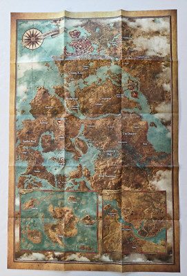 The Witcher 3 Wild Hunt Map Poster from Collectors Edition Strategy Guide Rare 2