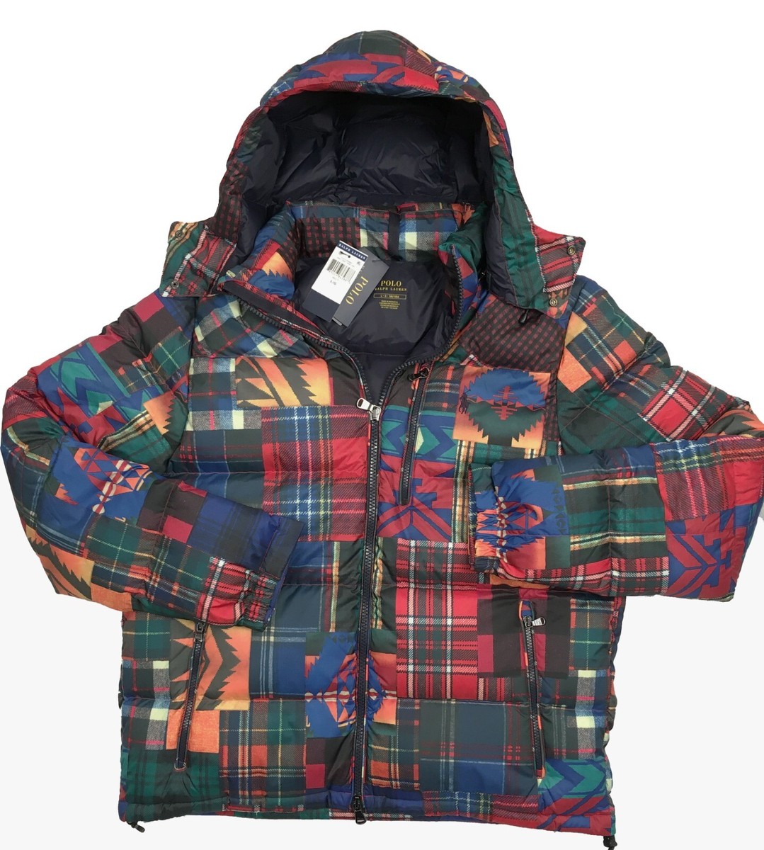 NEW $498 Polo Ralph Lauren Southwestern Patchwork Puffer Jacket