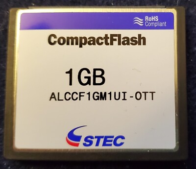 Qty 2, Stec 1GB Compact Flash (CF) Cards