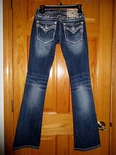 Miss Me Signature Boot Embellished Jeans JP8519B Med Blue MK496 Size 25