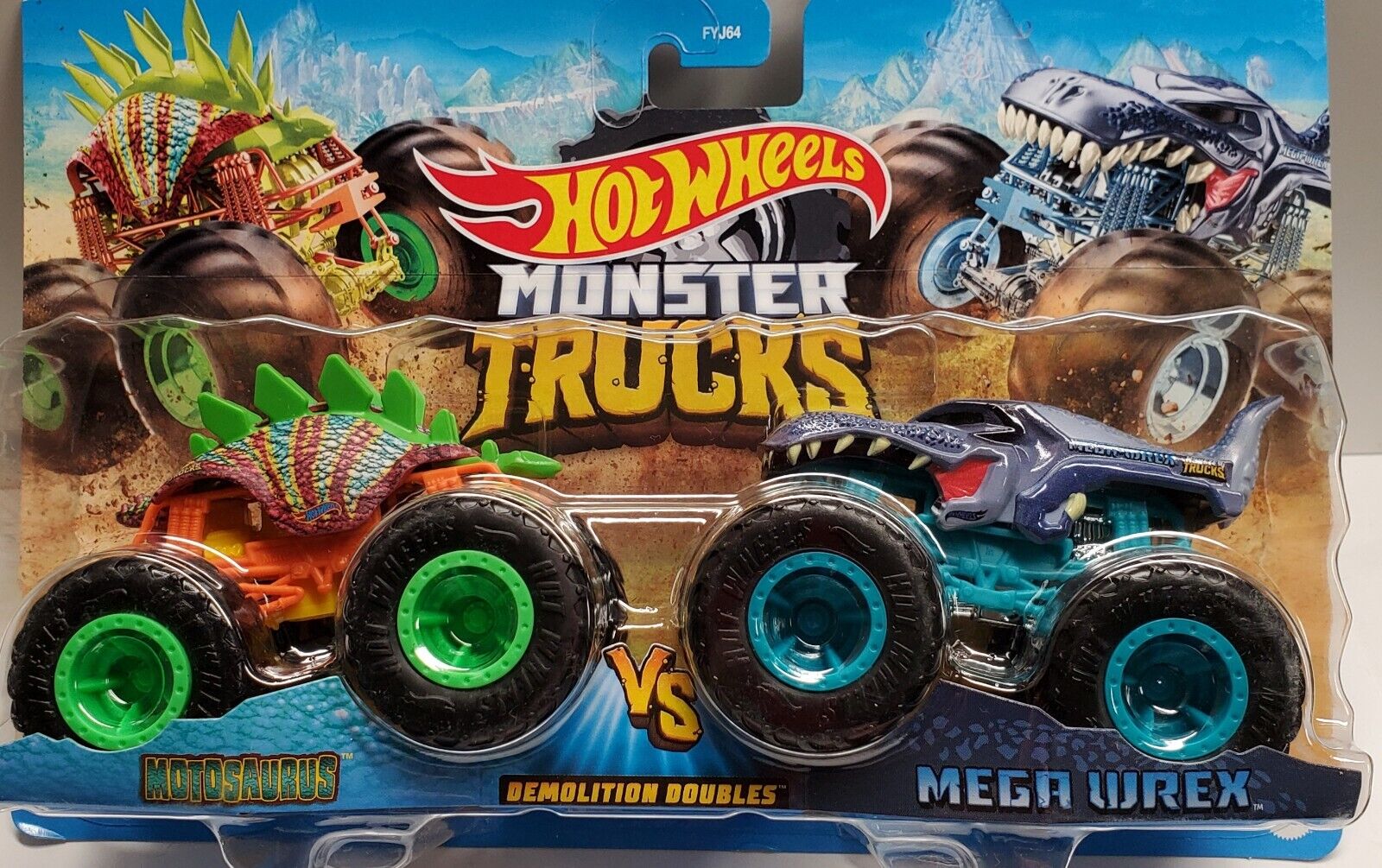 Diecast 164  Truck Demo Doubles - Motosaurus vs Mega Wrex