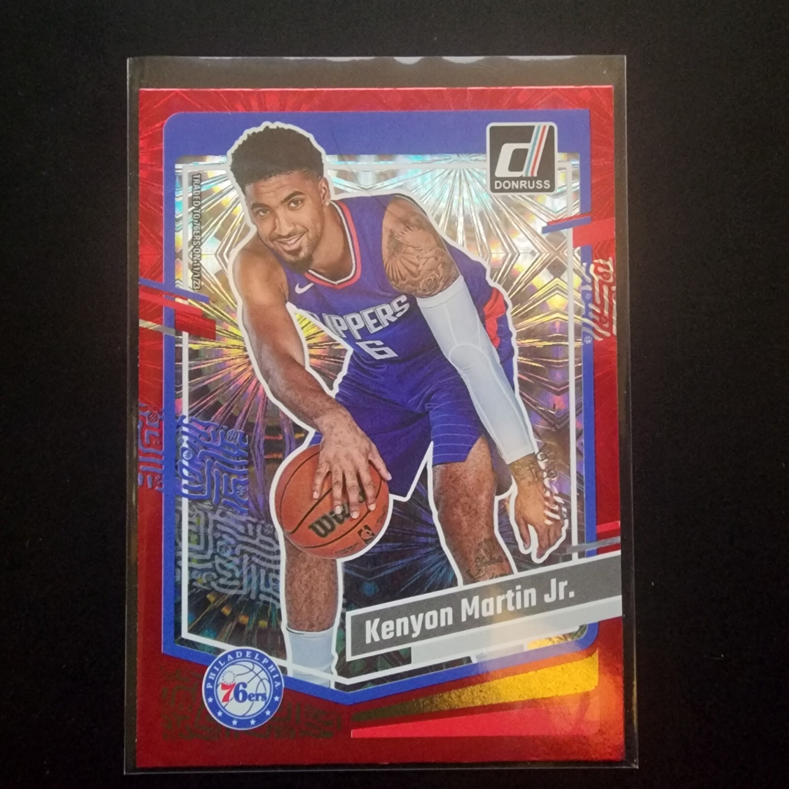 2023 Donruss International #159 Kenyon Martin Jr. Red Fireworks SP /88 76ers