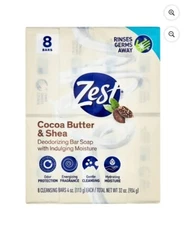 16 Bars Zest Cocoa Butter & Shea Bar Soap, for All Skin Types, 4 oz each