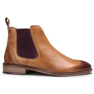 Mens Real Leather Chelsea Dealer Boots Slip On Smart Casual Retro VIntage