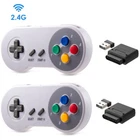 2x Wireless SNES Controller Remote Gamepad For Original Super SNES Console & SFC