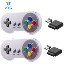 2x Wireless SNES Controller Remote Gamepad Fo...