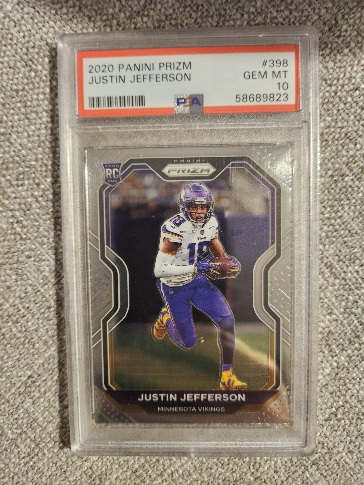 2020 Panini Prizm Justin Jefferson Rookie PSA 10 Gem Mint 398