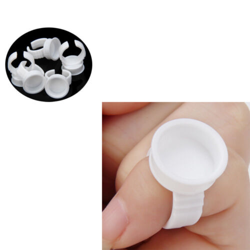 300x Pigment Rings Tattoo Ink Cup Makeup Ring Glue Holder Permanent Microblading - Picture 4 of 9
