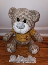 1 Handmade AMIGURUMI BROWN TEDDY BEAR 13 inches HOME Decoration Gift IDEA