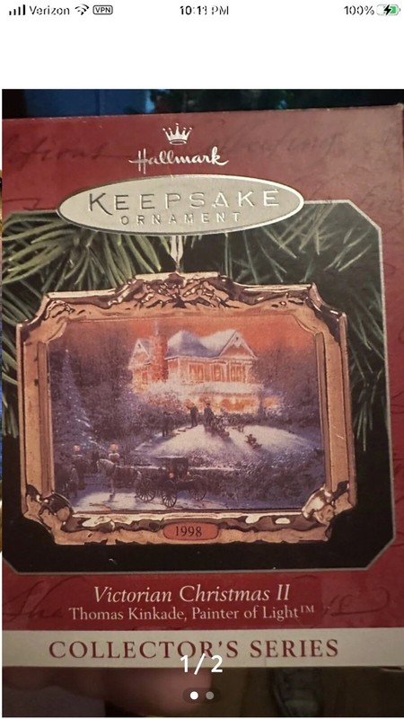 Hallmark Keepsake "Victorian Christmas II" - Thomas Kinkade Ornament (NIB)