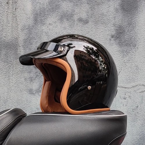 Retro Medio Abierto Casco de Motocicleta Crucero 3/4 Pareja Cascos Motocicleta Sombrero Lo último - Imagen 7 de 34