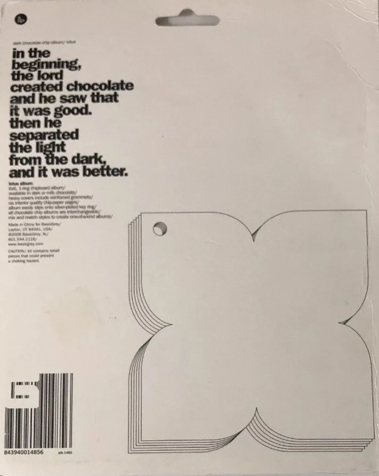 LOTUS MARROM CHOCOLATE ESCURO Álbum de Aglomerado (6”x 6”) 1 Anel*Faça Seu Próprio Álbum* - Imagem 4 de 4