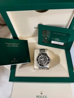 Rolex Sea-Dweller 126600 Silver Oyster Bracelet with Black Bezel