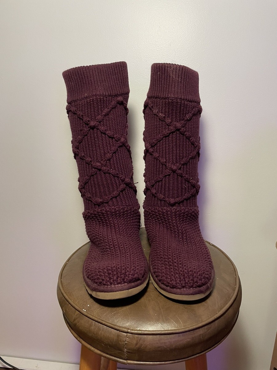 Ugg Australia Argyle Knit Sweater Boots Women’s