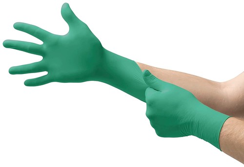 92600 - Guanti Monouso Nitrile Ansell Touch N Tuff 92-600 Verdi 100 Pz. - Imagen 3 de 6