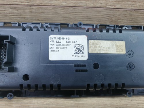 2013 5 SERIES BMW F10 F11 Climate Control Unit Heated seats 9306149 - Picture 4 of 4