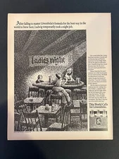 Vtg 1980s AD Lowenbrau Beer, This World Calls for Lowenbrau, Breweriana, Bar